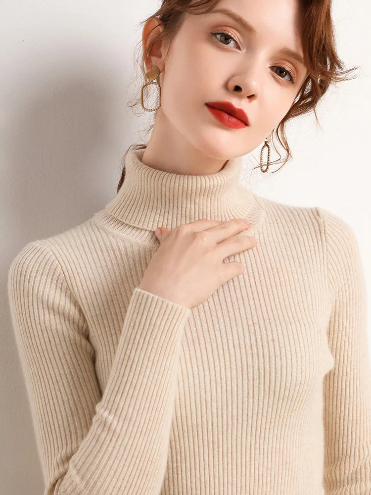 SoftFlex Turtleneck Knit Top