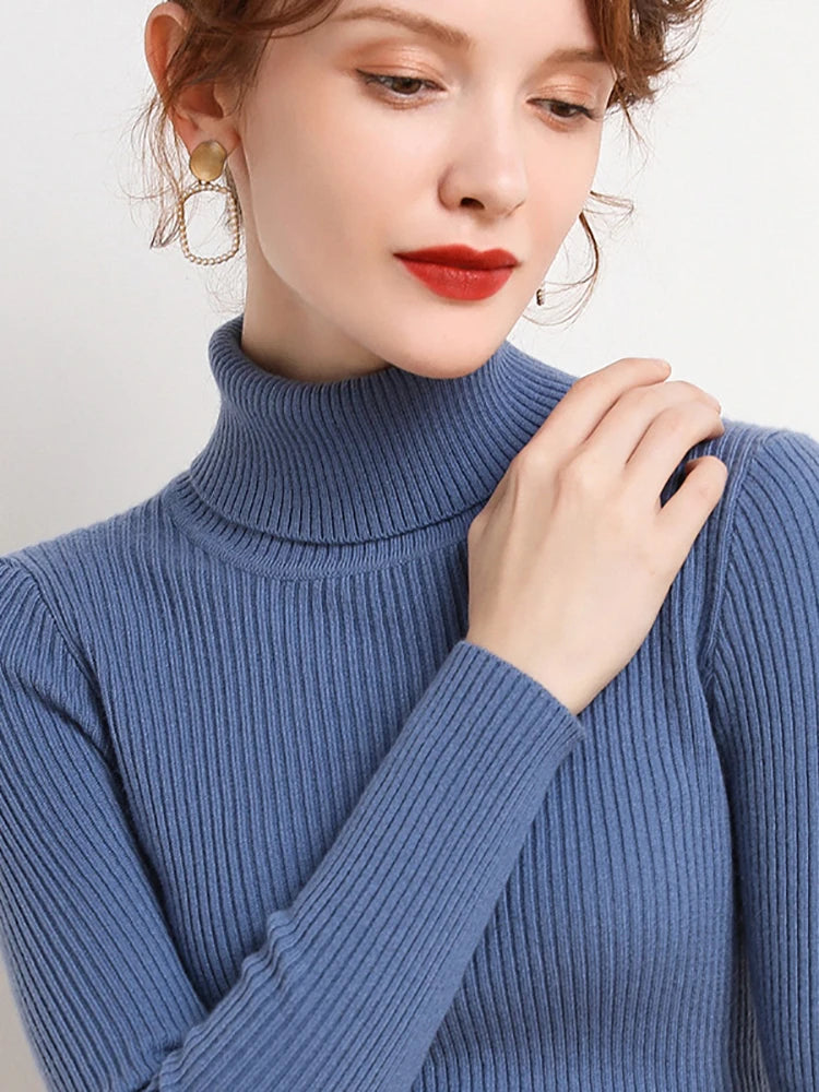 SoftFlex Turtleneck Knit Top