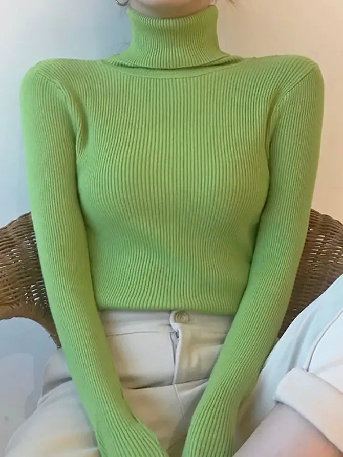 SoftFlex Turtleneck Knit Top