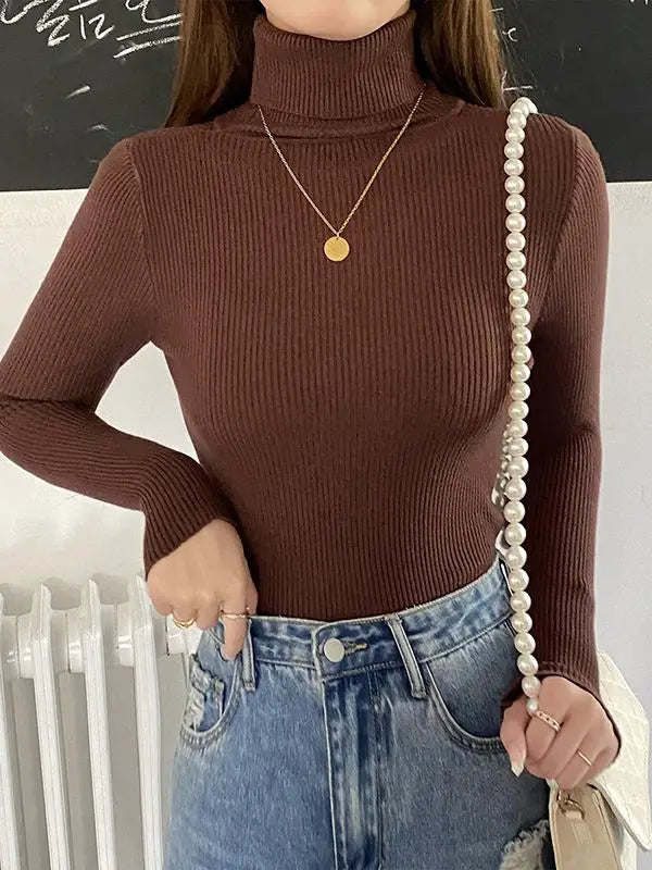 SoftFlex Turtleneck Knit Top