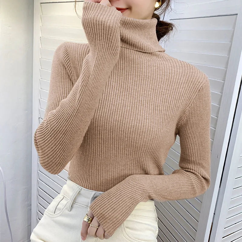 SoftFlex Turtleneck Knit Top
