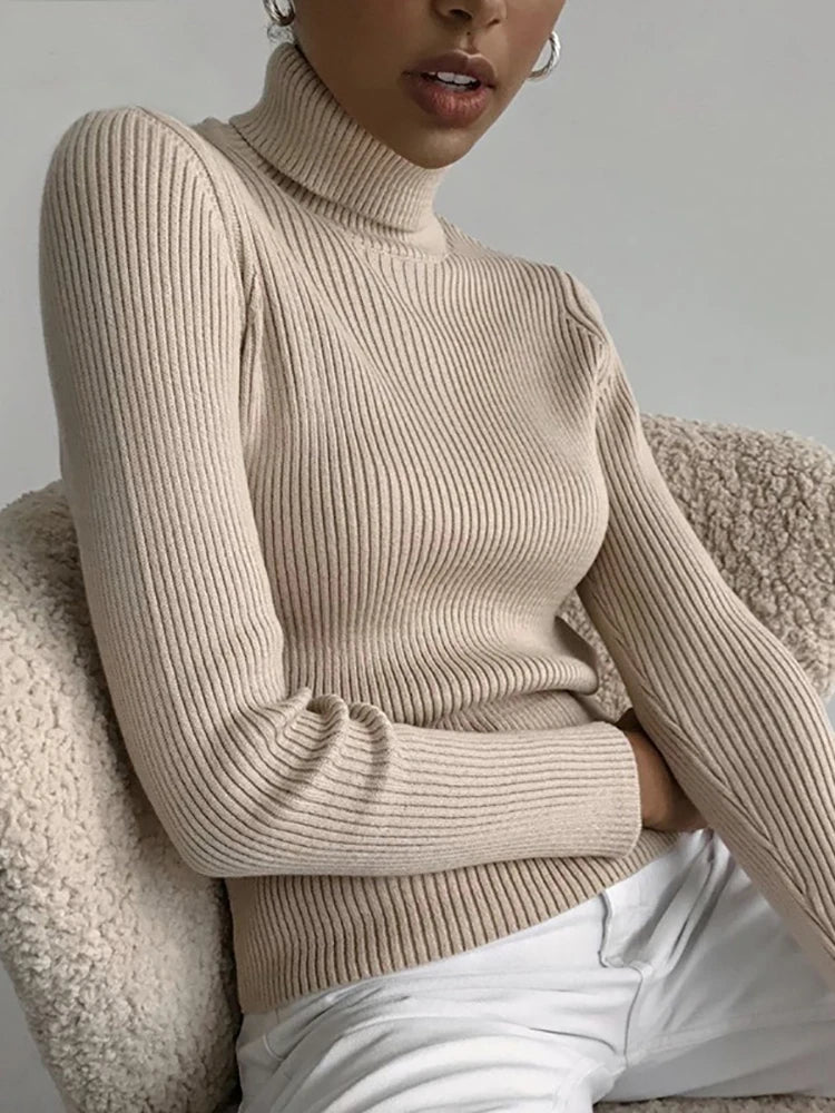 SoftFlex Turtleneck Knit Top