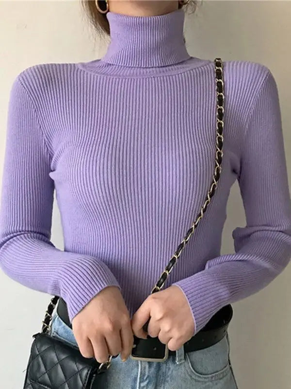 SoftFlex Turtleneck Knit Top