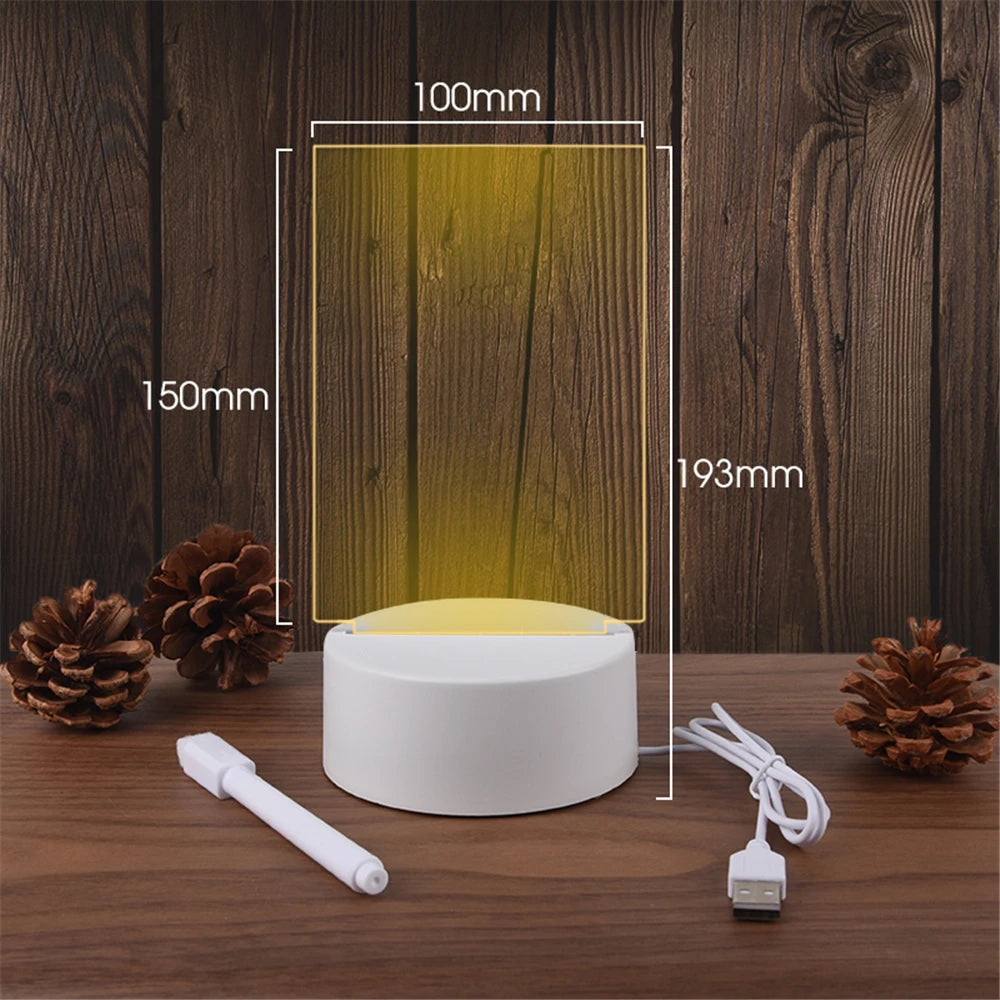 LED Acrylic Memo Night Light