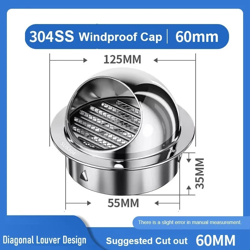 Stainless Steel Rainproof Vent Cap