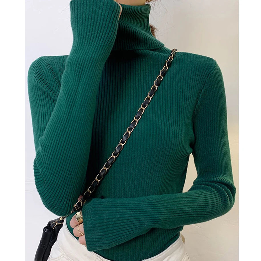 SoftFlex Turtleneck Knit Top
