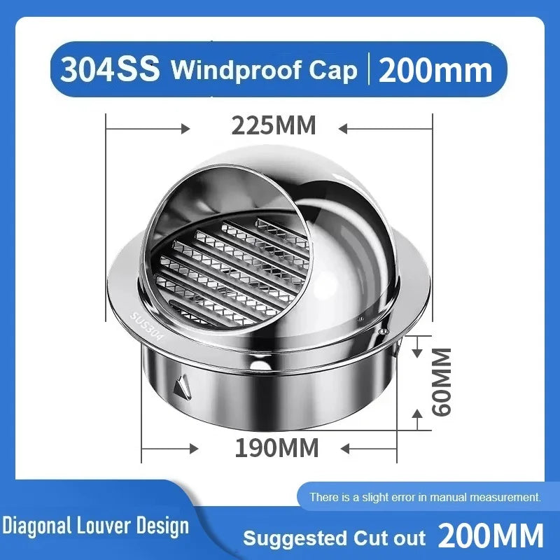 Stainless Steel Rainproof Vent Cap