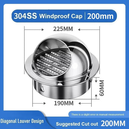Stainless Steel Rainproof Vent Cap