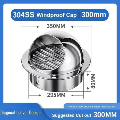 Stainless Steel Rainproof Vent Cap