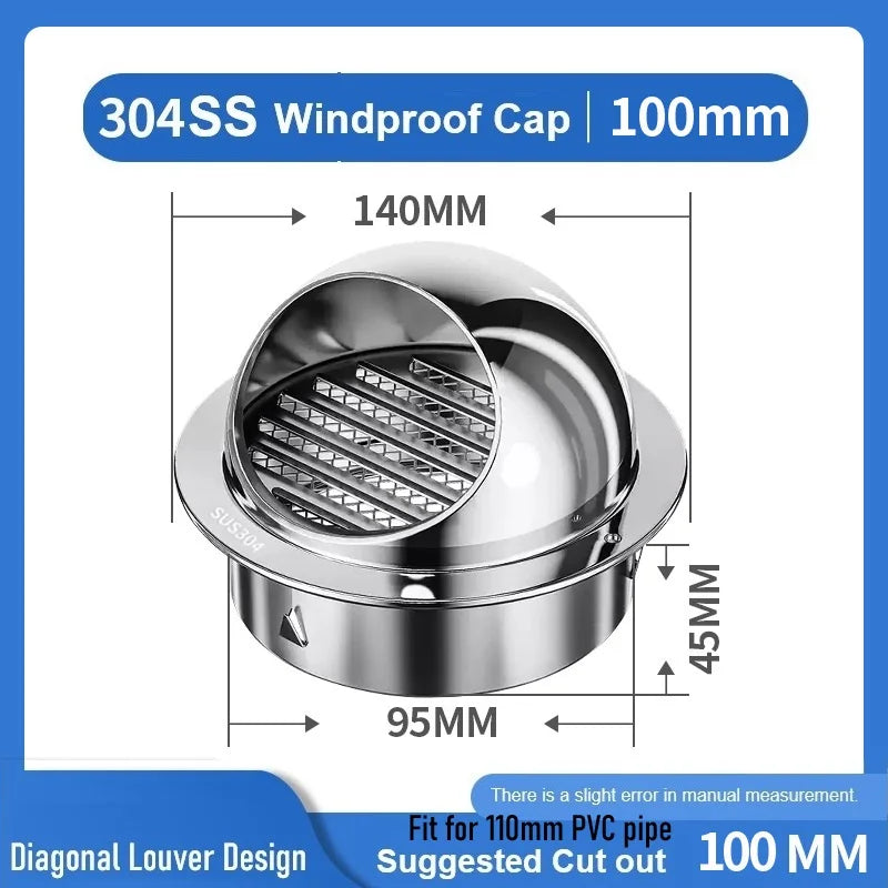 Stainless Steel Rainproof Vent Cap