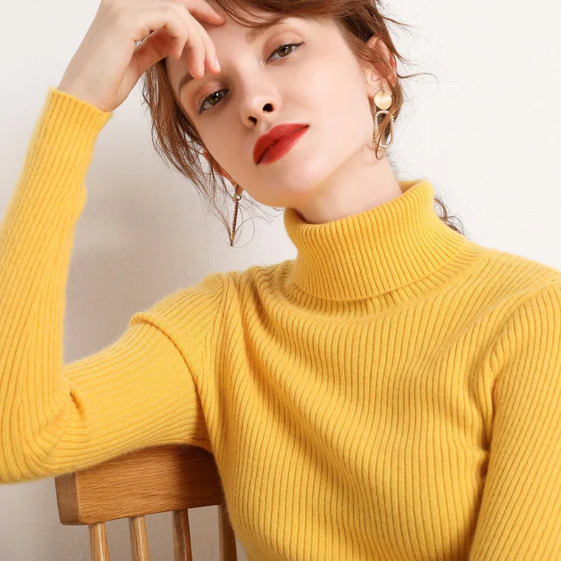 SoftFlex Turtleneck Knit Top
