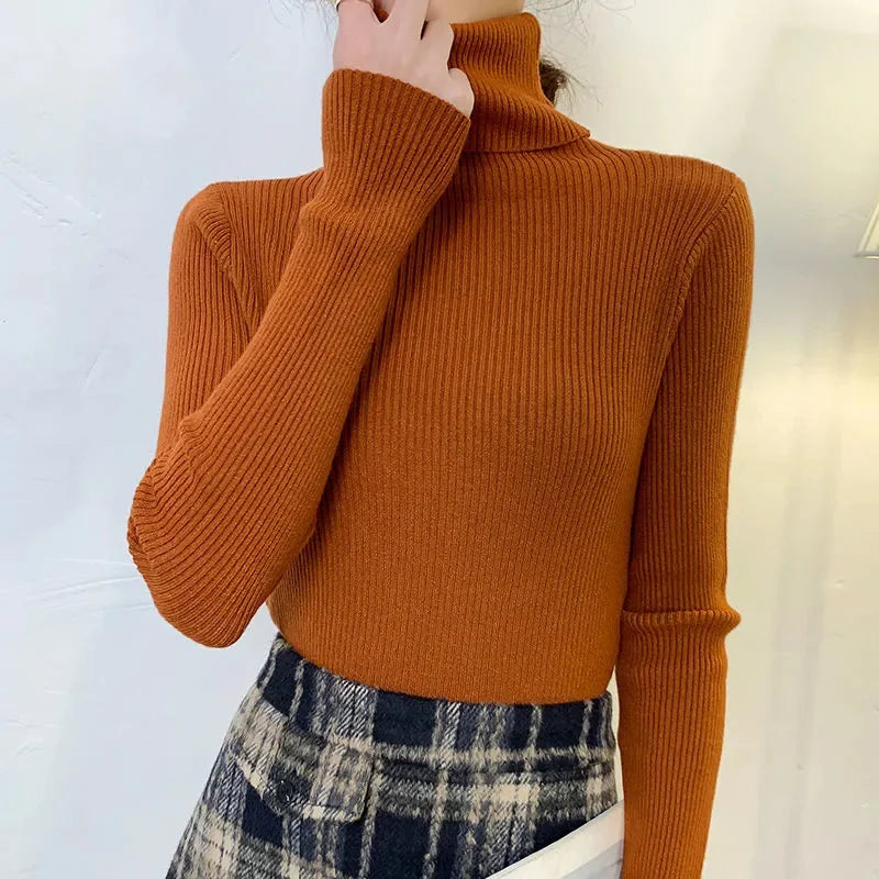 SoftFlex Turtleneck Knit Top