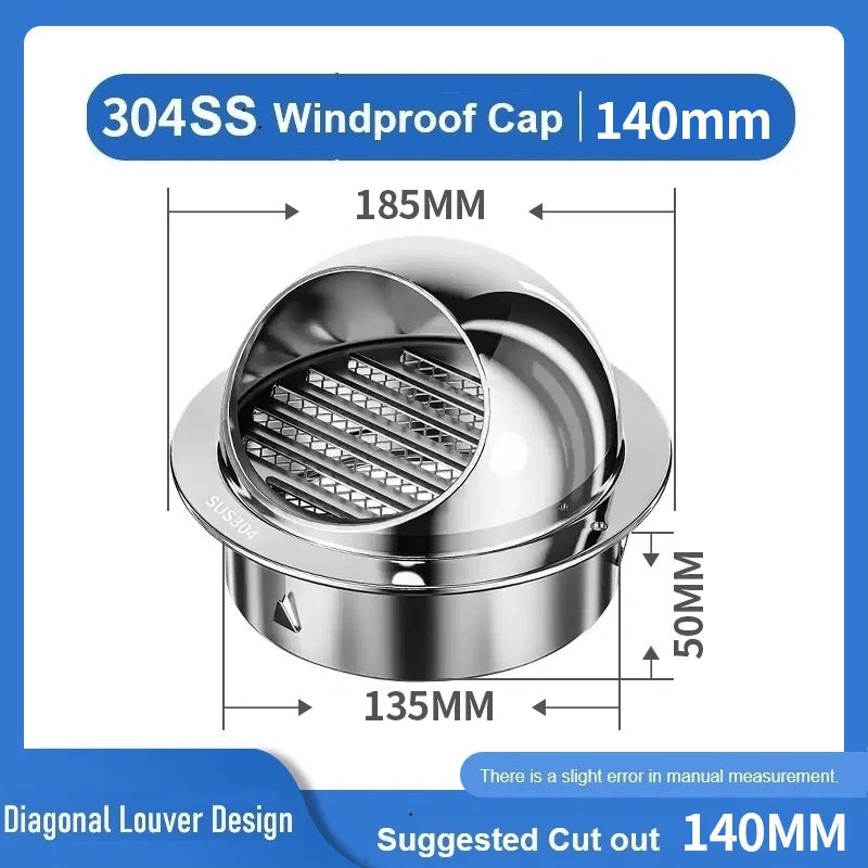 Stainless Steel Rainproof Vent Cap