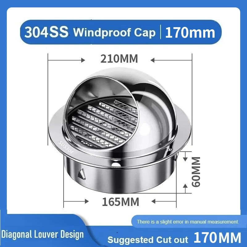 Stainless Steel Rainproof Vent Cap