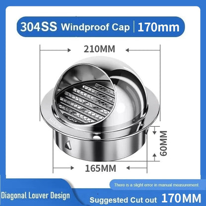 Stainless Steel Rainproof Vent Cap