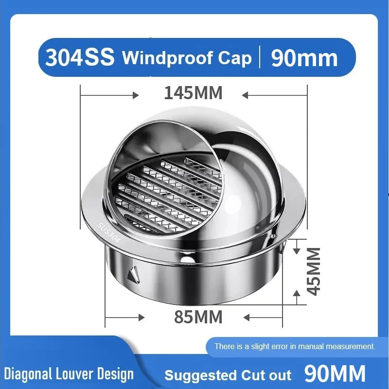 Stainless Steel Rainproof Vent Cap