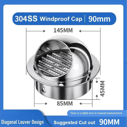 Stainless Steel Rainproof Vent Cap