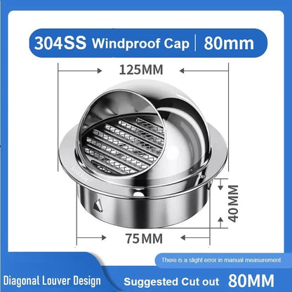 Stainless Steel Rainproof Vent Cap