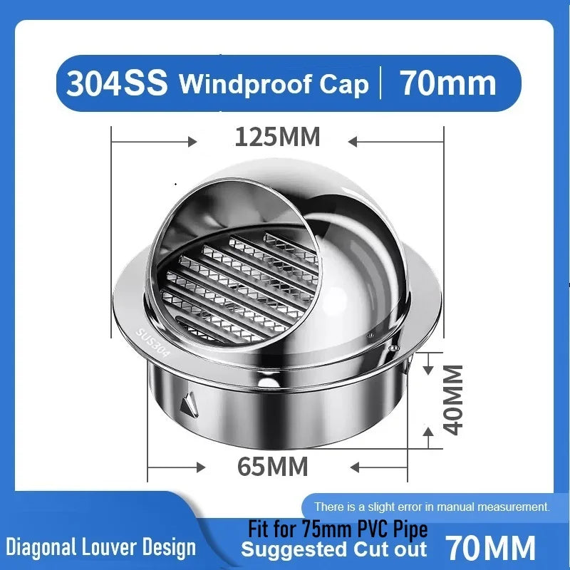 Stainless Steel Rainproof Vent Cap