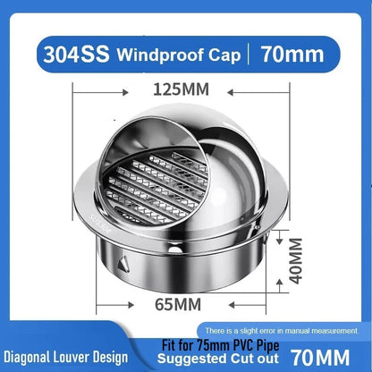 Stainless Steel Rainproof Vent Cap