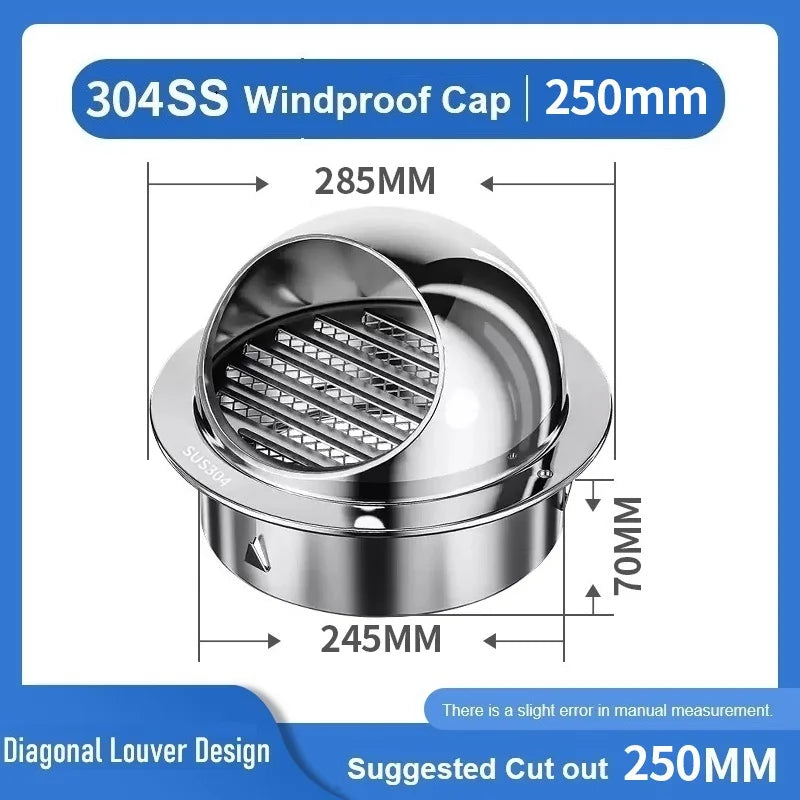 Stainless Steel Rainproof Vent Cap
